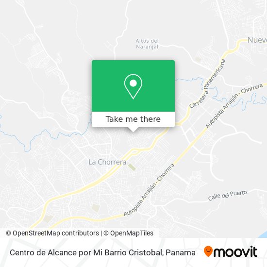 Centro de Alcance por Mi Barrio Cristobal map