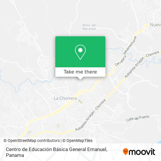 Mapa de Centro de Educación Básica General Emanuel