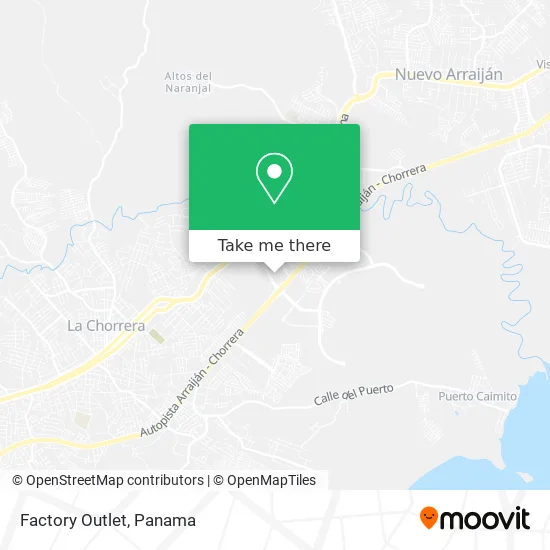 Factory Outlet map