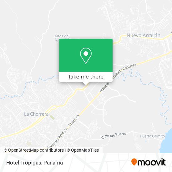 Hotel Tropigas map