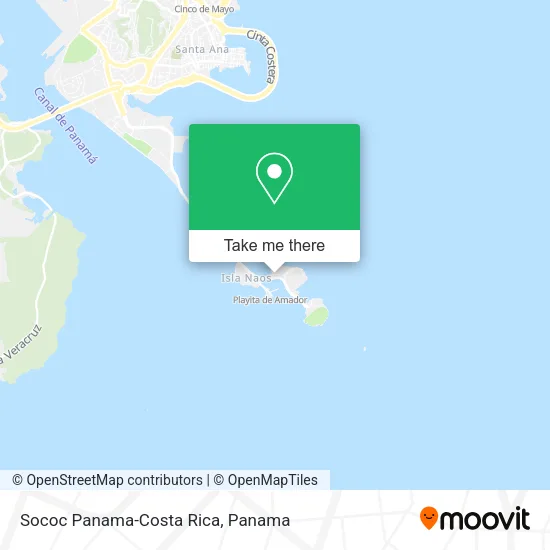 Sococ Panama-Costa Rica map