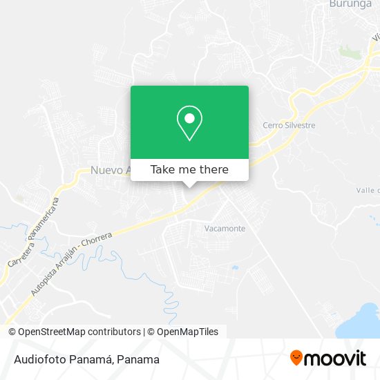 Mapa de Audiofoto Panamá