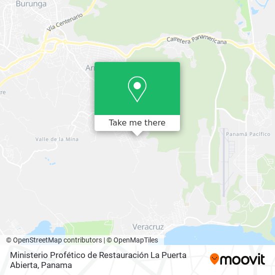 Mapa de Ministerio Profético de Restauración La Puerta Abierta