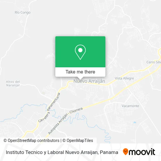 Instituto Tecnico y Laboral Nuevo Arraijan map