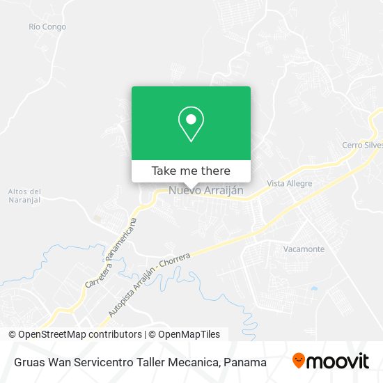 Mapa de Gruas Wan Servicentro Taller Mecanica