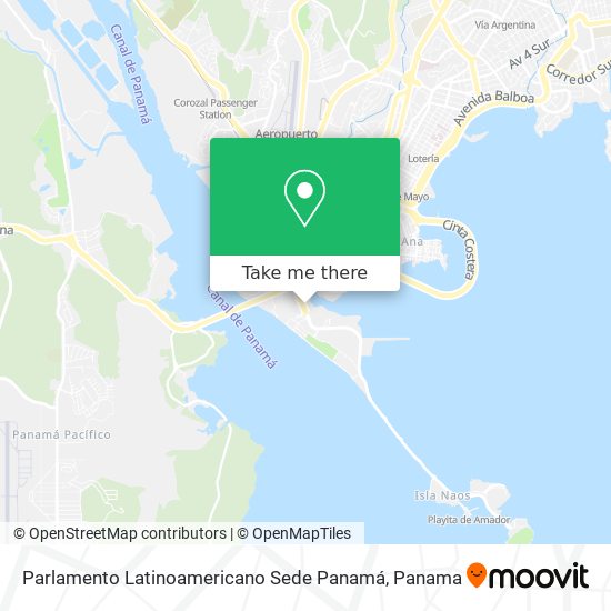 Parlamento Latinoamericano Sede Panamá map