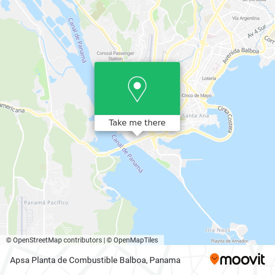 Apsa Planta de Combustible Balboa map