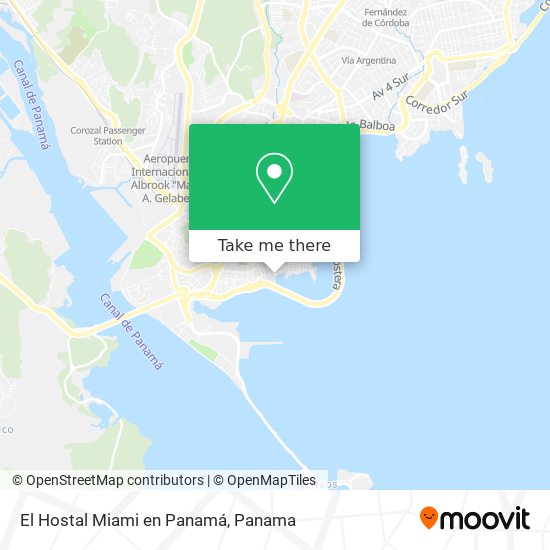 El Hostal Miami en Panamá map