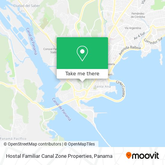 Hostal Familiar Canal Zone Properties map