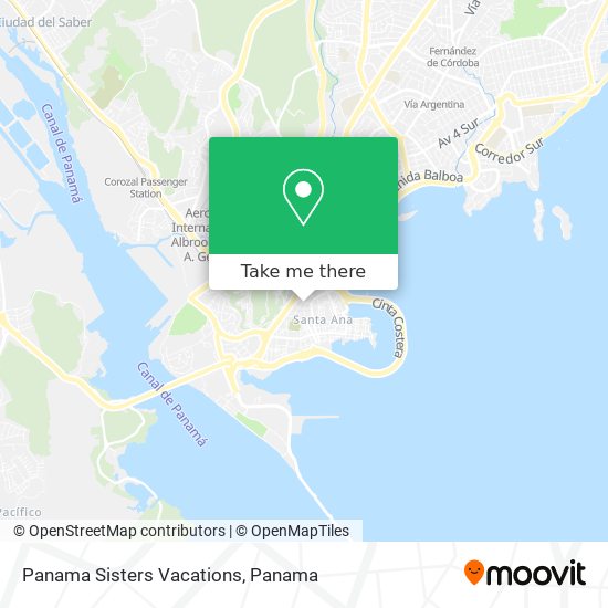 Panama Sisters Vacations map