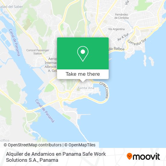 Alquiler de Andamios en Panama Safe Work Solutions S.A. map