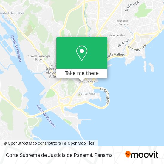 Corte Suprema de Justicia de Panamá map