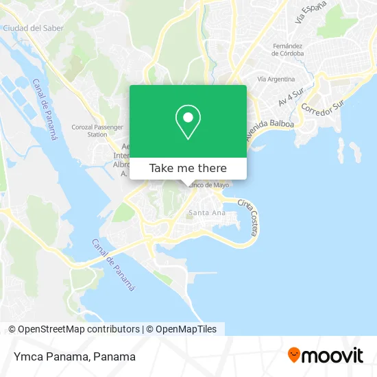 Ymca Panama map