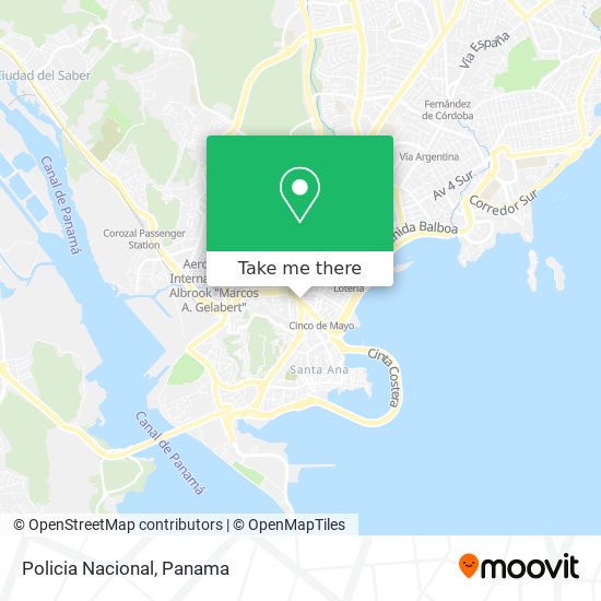 Policia Nacional map