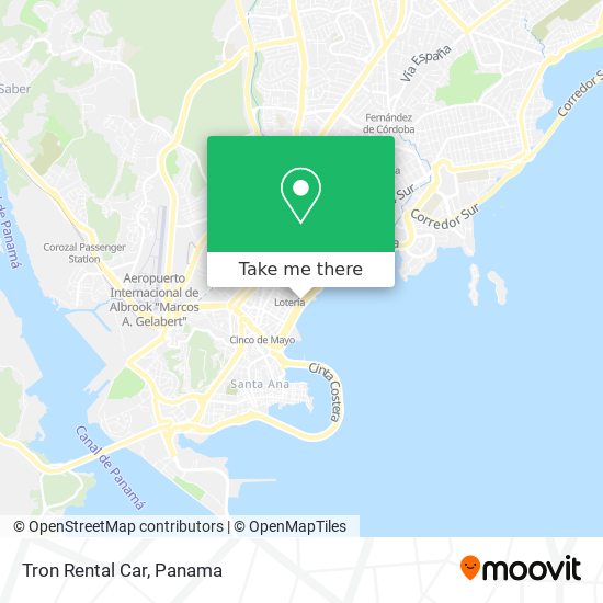 Tron Rental Car map