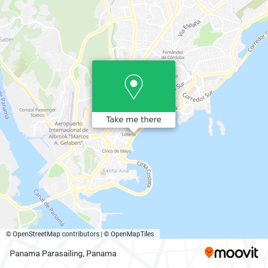 Panama Parasailing map