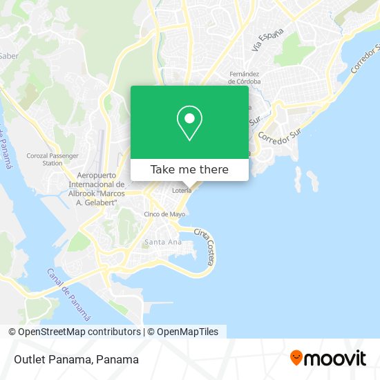 Outlet Panama map