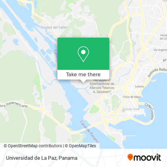 Universidad de La Paz map