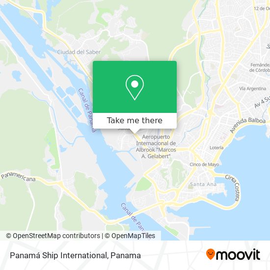 Panamá Ship International map