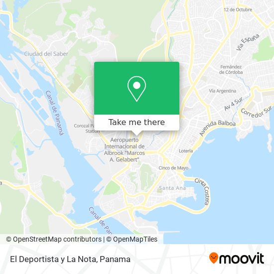 El Deportista y La Nota map