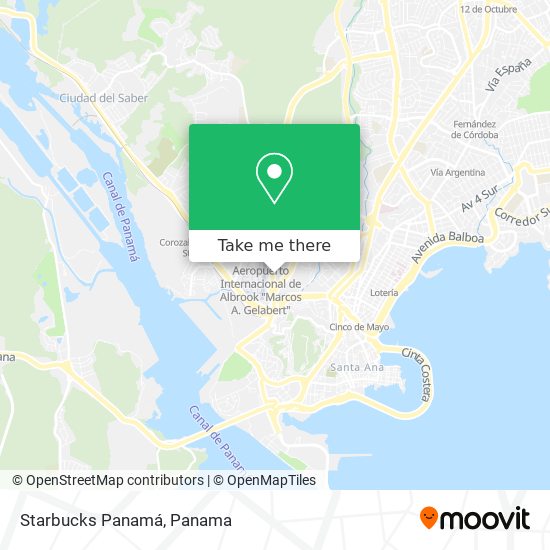 Starbucks Panamá map