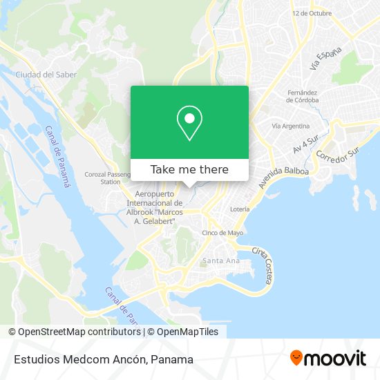 Estudios Medcom Ancón map