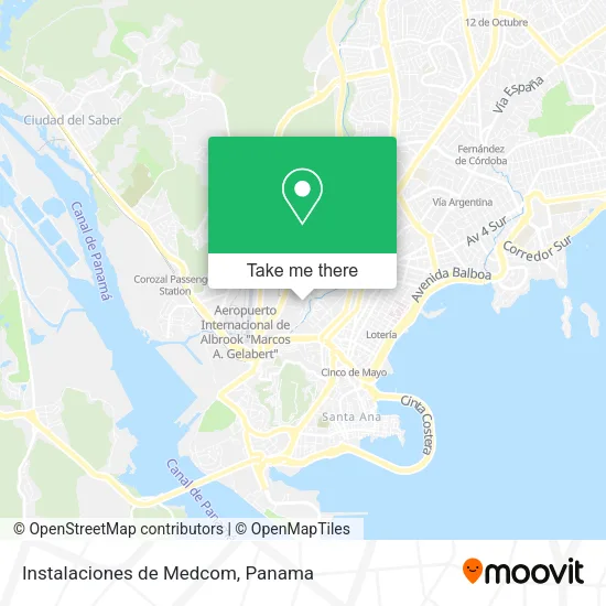 Instalaciones de Medcom map