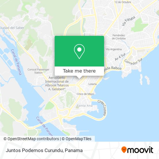 Juntos Podemos Curundu map