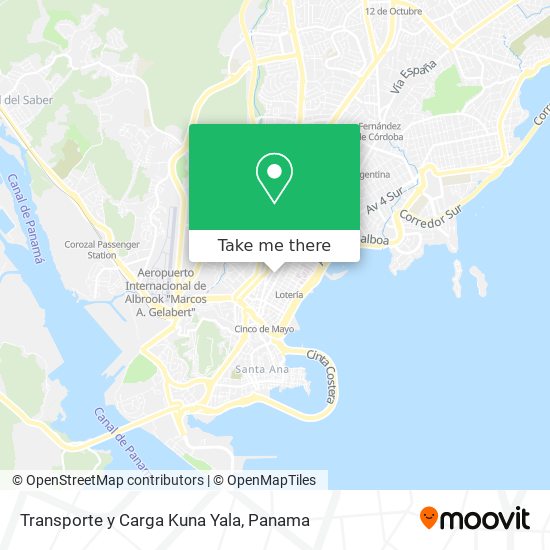 Transporte y Carga Kuna Yala map
