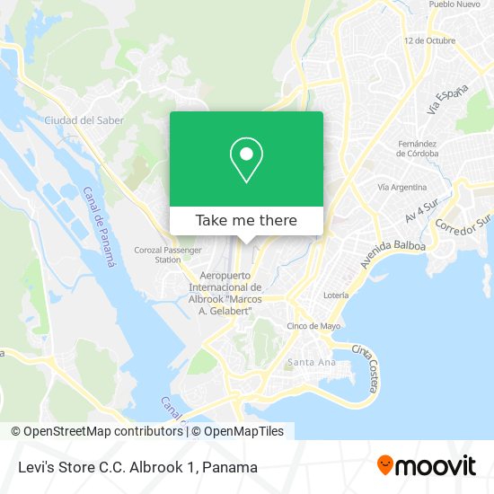 Levi's Store C.C. Albrook 1 map