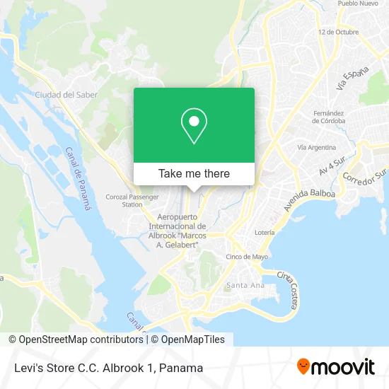 Levi's Store C.C. Albrook 1 map