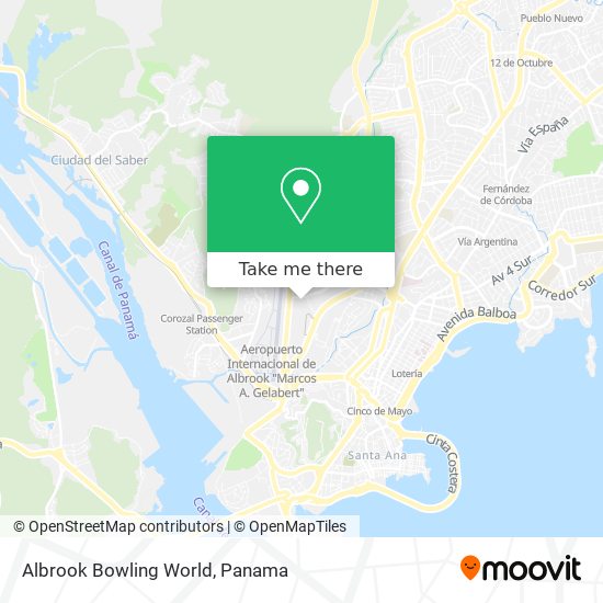 Albrook Bowling World map