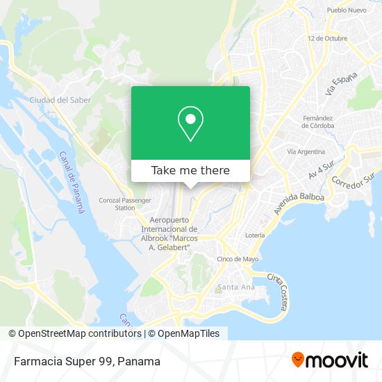 Mapa de Farmacia Super 99