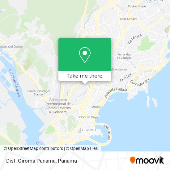 Dist. Giroma Panama map