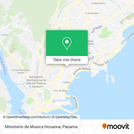 Ministerio de Musica Hosanna map