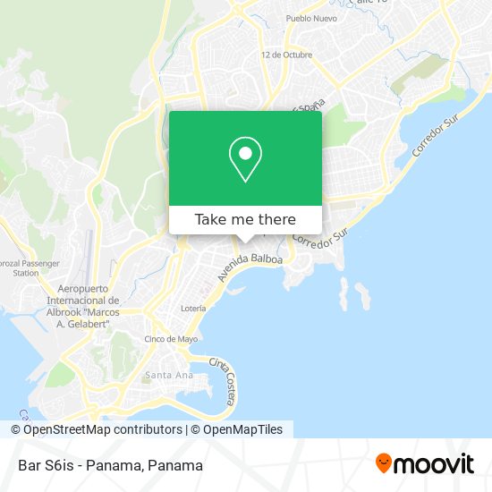 Bar S6is - Panama map