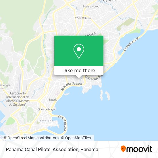 Panama Canal Pilots' Association map
