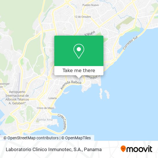 Laboratorio Clinico Inmunotec, S.A. map