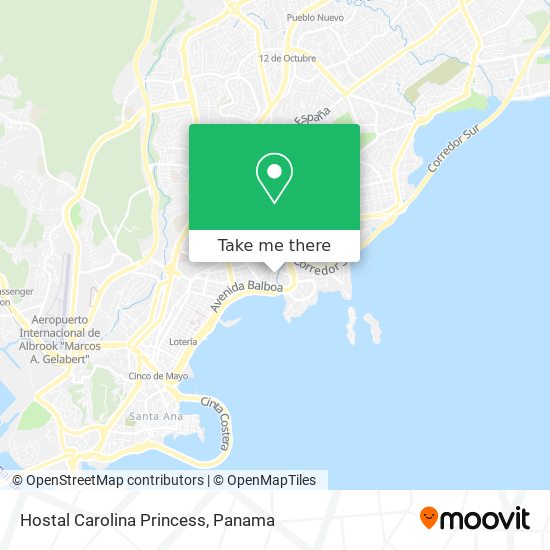 Hostal Carolina Princess map