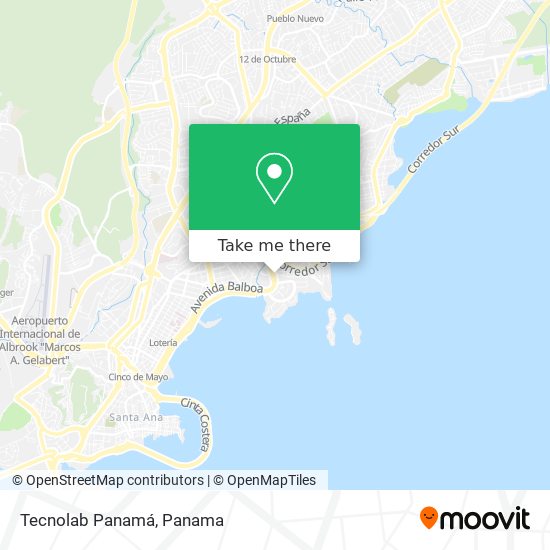 Mapa de Tecnolab Panamá