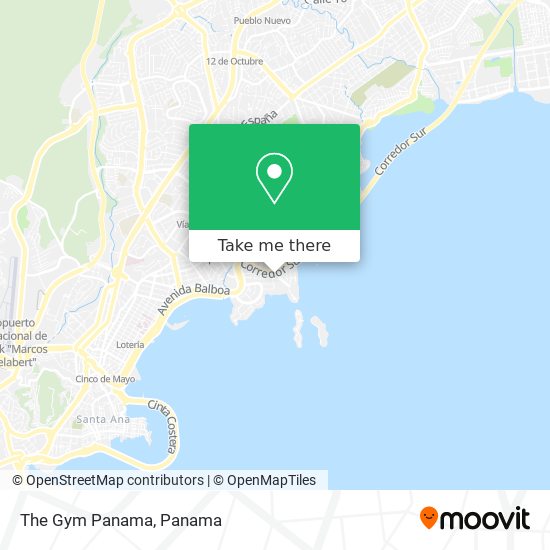 The Gym Panama map