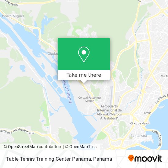 Table Tennis Training Center Panama map