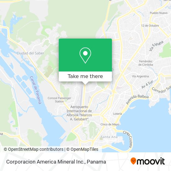 Corporacion America Mineral Inc. map