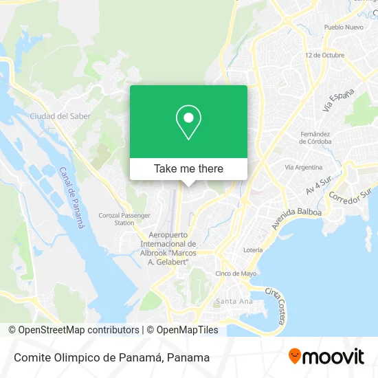 Comite Olimpico de Panamá map
