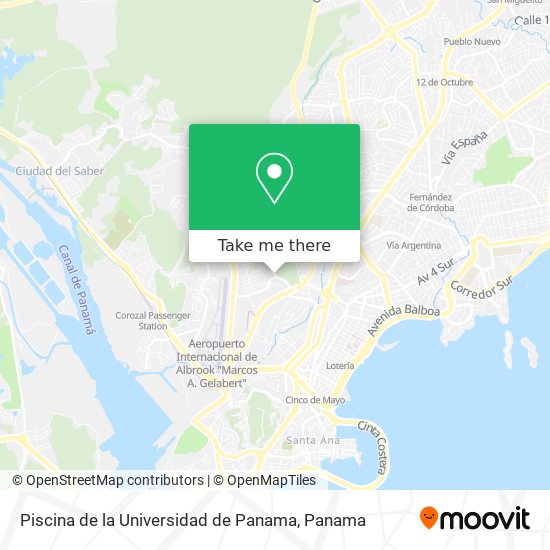 Piscina de la Universidad de Panama map