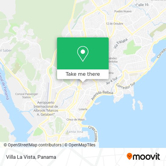 Villa La Vista map