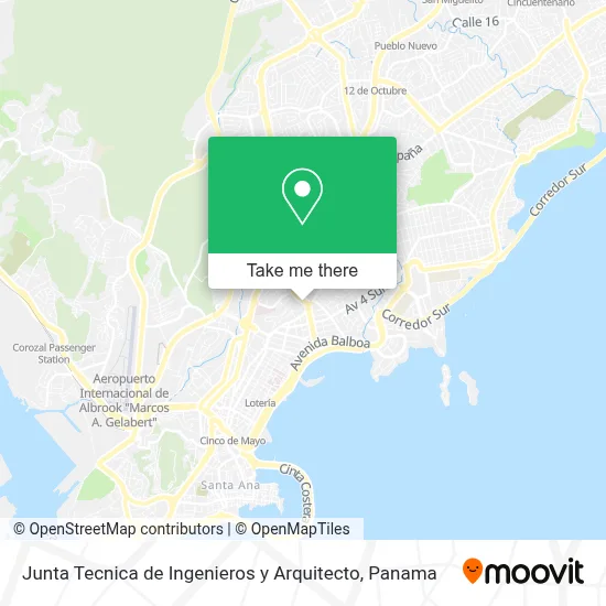 Junta Tecnica de Ingenieros y Arquitecto map