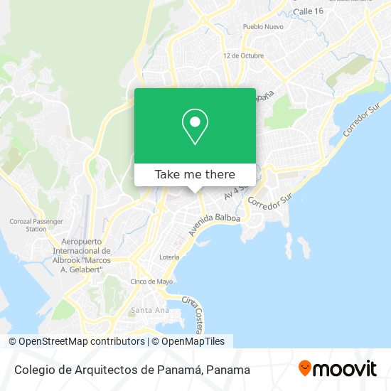 Colegio de Arquitectos de Panamá map