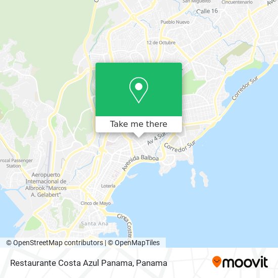 Restaurante Costa Azul Panama map