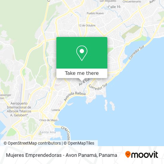 Mujeres Emprendedoras - Avon Panamá map